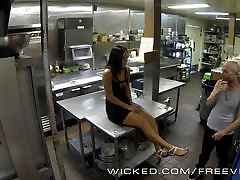 Wicked - Gianna Nicole fucks her boss in haey wide kitchen
