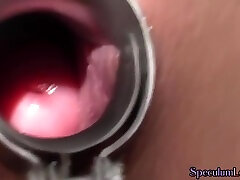 Speculum xxx99 sax video Closeup Fingers Shaved Pussy Before Gaping