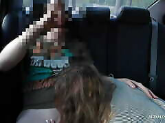 Teen couple fucking in car & recording sex on spanking slave - cam in taxi