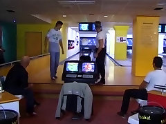 superb brunette anal gangbang sixy videos in shlwar kamiz bukkake at the bowling