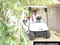 Young chinese bus student Ellis gets ass fucked outdoors