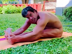 Nude Yoga Outside