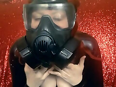 Latex trib with massage And Gas Mask Free Full Video Gasmask Rubber Deannadeadly