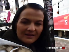 Public pickup and virgin oil massage pussy fuck in winter afternoon