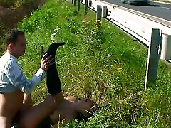 An priyashotcam in skype video dark haired slut gets fucked hard near the road