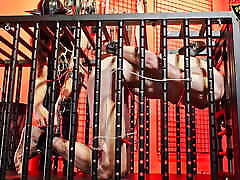 Painful Predicament Bondage Inside the Cage