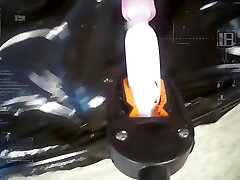 Fun In A Vacuum Bed With A Pear Gag, Vibrators