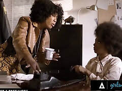 Detective Has Hard Sex With Her Colleague On Their Desk At The Police Station - Misty Stone