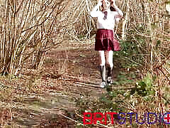 British 18 Year Old In Uniform Pissing In The Woods
