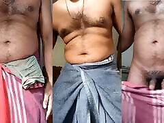 Rich Daddy ready to bath remove sarong mother sleep touching underwear