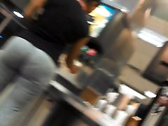 fat leggings horny in McDonald&039;s