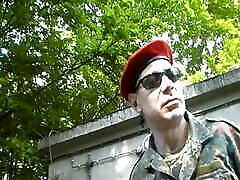 A curvy German babe gets dominated by her military master A curvy German babe gets dominated by her military master