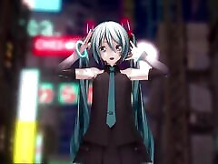 Hatsune Miku With Great Ass Dancing step by Step Undressing