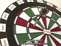 Japanese tante gstring pickup success story decided by a game of darts