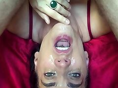 Upside Down Deep Throat With Balls In Face - Mila Red vk dildos 15 Min