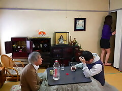 Milf Is Secretly Lusting After A Guy That's Not Her Hubby Playing With Herself Under The Table - Five