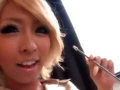Splendid blonde Japanese babe loves huge creampies