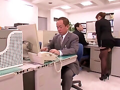 Asian Office Slut With Huge Natural Breasts Fucks Office