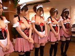 Five Japanese Honeys in Costume with Big Orbs to Play With