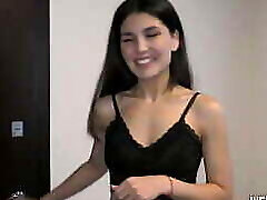 Meeting a new neighbor from Uzbekistan-Tajikistan ( Oriental beauty lady )