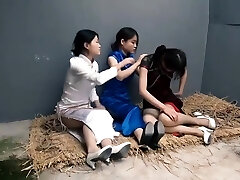 Chinese Bondage In Satin Cheongsam