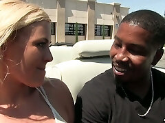 Sexy blond Summer Day loves classic campers and big black cocks