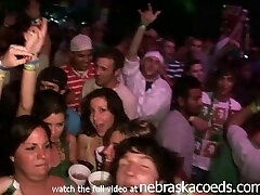 hot slutty damsels flashing tits during huge club party with mtv djs and behind the scenes bts