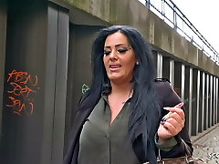 GERMAN SCOUT - Fat Teen Ashley Rough Plumb at Street Casting