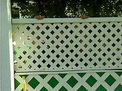 Outside, a midget and a ebony guy fuck a milky slut