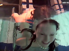 Super hot body and big tits teen Katka underwater