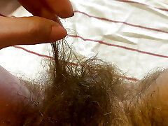 Poon Hair trimming hairy bush fetish