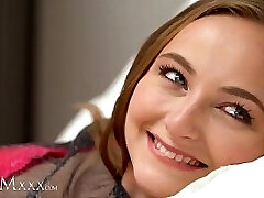 MOMxxx Pilllow humping teenie babe Lady Bug girl/girl love lesson from hot MILF Nathaly Cherie