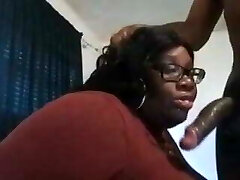 Busty Dark-hued Bbw Milking BBC