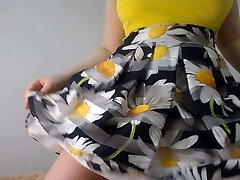 virgin girl cums hard after dancing in cool dress