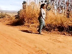 Devska peeing on the road part4
