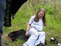 Sucking me some sausage & finger fucking & fucking outdoors