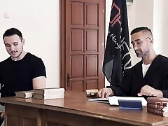 Judgement Day - Sexy Lawyer Negotiates Double Foray