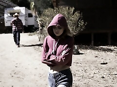 Homeless chick Jill Kassidy gets finally warmed up with strong fat cock