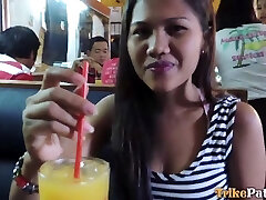Real Asian slut with big nipples Mishelle is such a great cock sucker