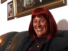 granny opens her hips and shows her chubby cunt