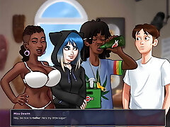 All Sex Sequences with Miss Dewitt - Ebony MILF Fucked - Animated porn game.