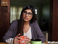 Kinky Arabian chick with huge fake tits luving an interracial threesome