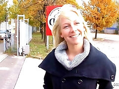 Cute German College Dame Picked Up and Fucked at Casting by Ugly Guy