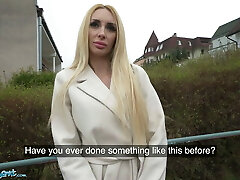 Public Agent Tattooed Blonde MILF Pov Doggystyle and Cowgirl in Basement