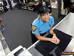 Police officer pawns her gun and is fucked