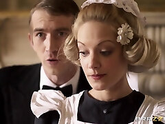 Angelic Maid In Uniform Riding A Huge Bone Doggystyle