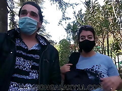 Public cumshot in mouth after glorious blowjob