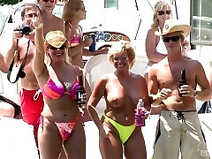 Lots of shameless bitches are eager to demonstrate their udders outdoors