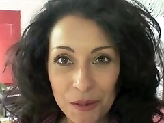 Dirty mature Danica Collins flashes her furry pussy and tits