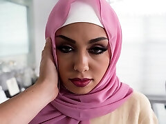 Arab hijab teenager has frustrated boyfriend